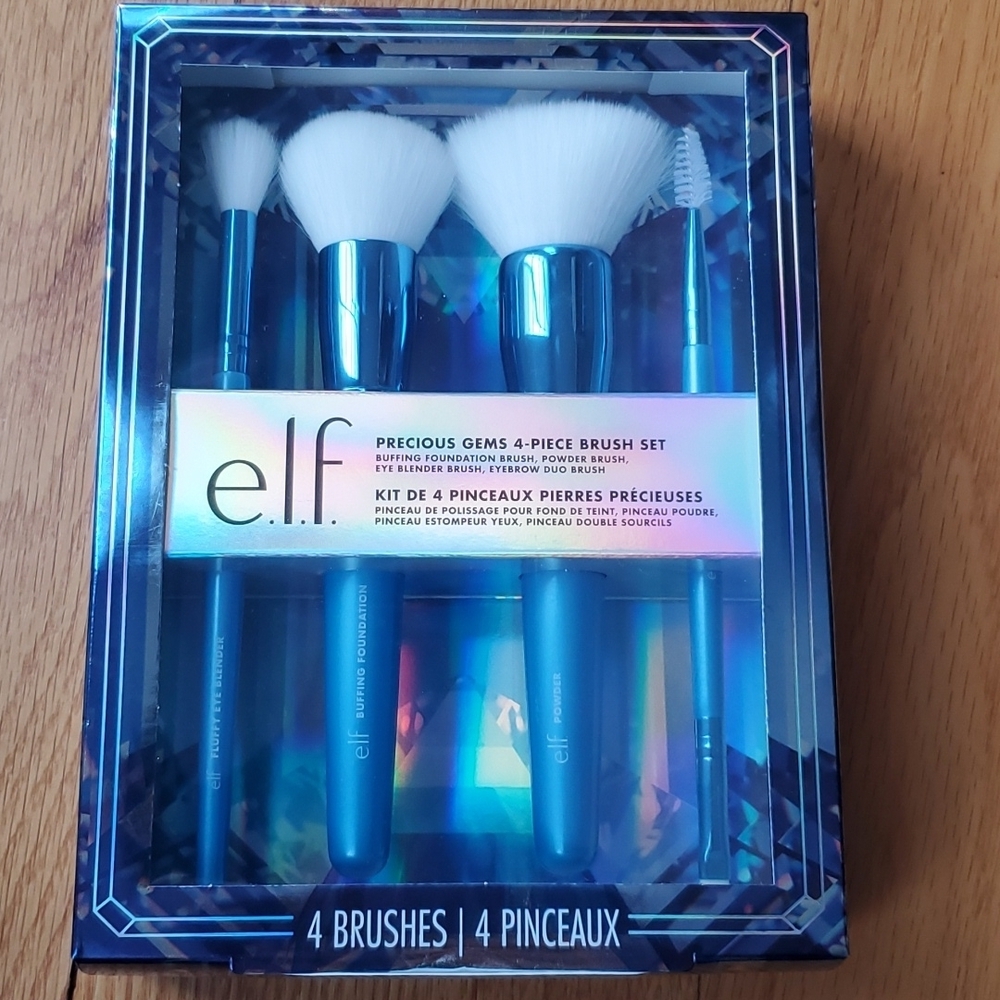 e.l.f Precious Gems 4 pc. Makeup Brush Set NWB